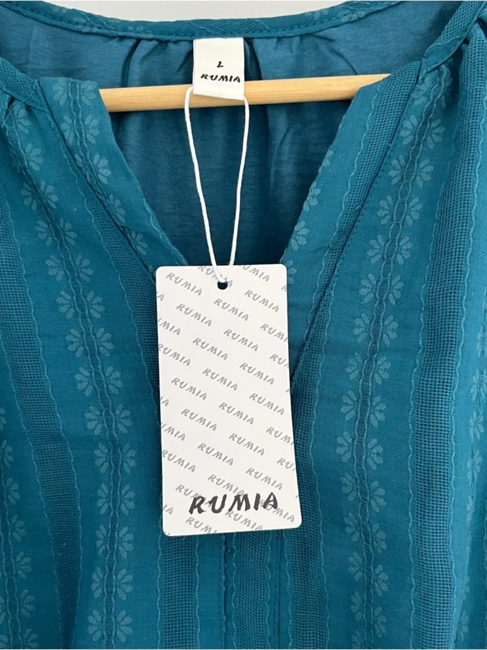 Teal Blue Maxi Summer Dress short sleeve size large new with tags never worn - Picture 4 of 5